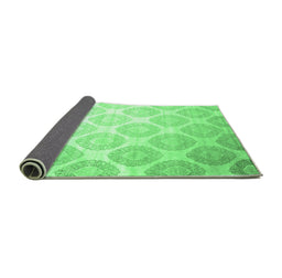 Sideview of Abstract Emerald Green Contemporary Rug, con1275emgrn