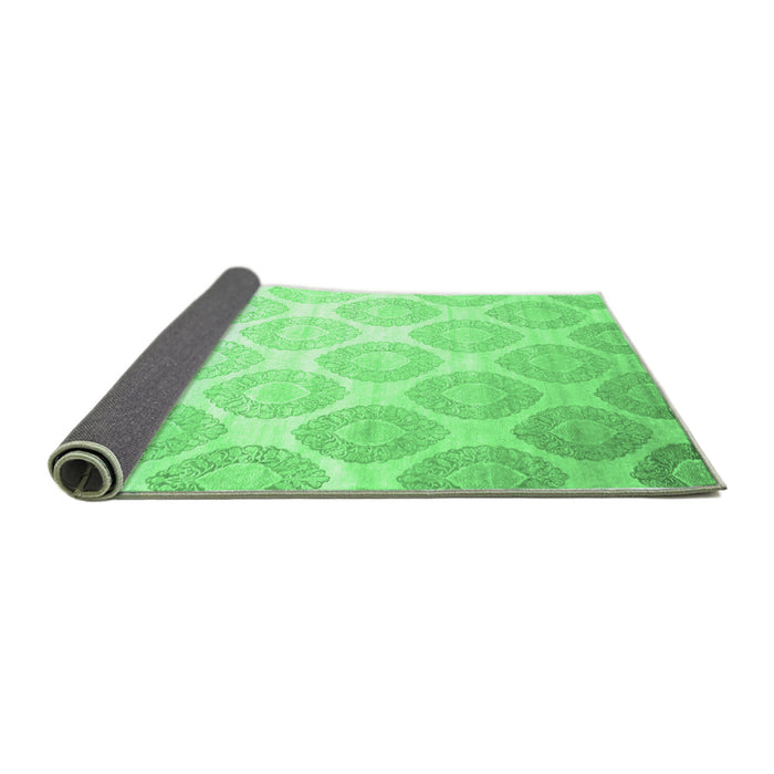 Sideview of Abstract Emerald Green Contemporary Rug, con1275emgrn