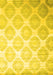 Machine Washable Abstract Yellow Contemporary Rug, wshcon1275yw