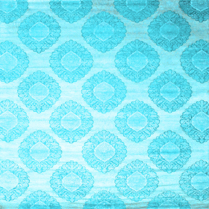 Square Abstract Light Blue Contemporary Rug, con1275lblu