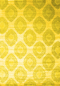 Abstract Yellow Contemporary Rug, con1275yw