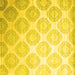 Square Abstract Yellow Contemporary Rug, con1275yw