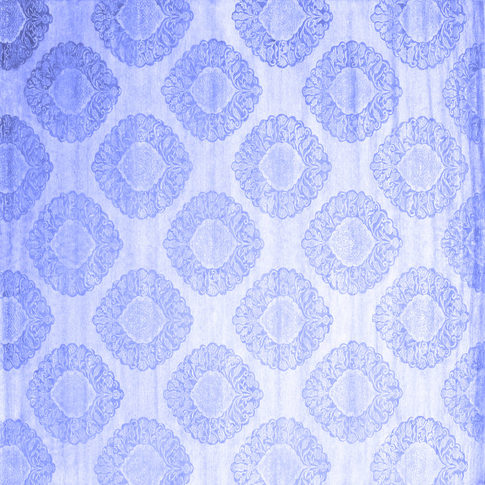 Square Machine Washable Abstract Blue Contemporary Rug, wshcon1275blu