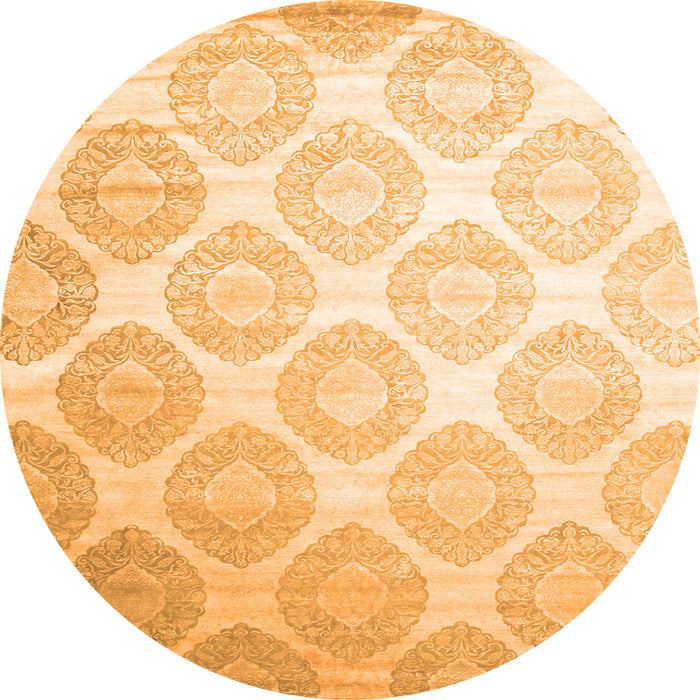 Square Abstract Orange Contemporary Rug, con1275org