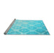 Sideview of Machine Washable Abstract Light Blue Contemporary Rug, wshcon1275lblu