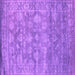 Square Machine Washable Persian Pink Bohemian Rug, wshcon1276pnk