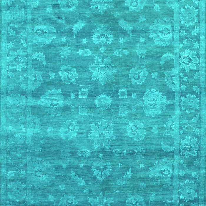 Machine Washable Persian Turquoise Bohemian Area Rugs, wshcon1276turq
