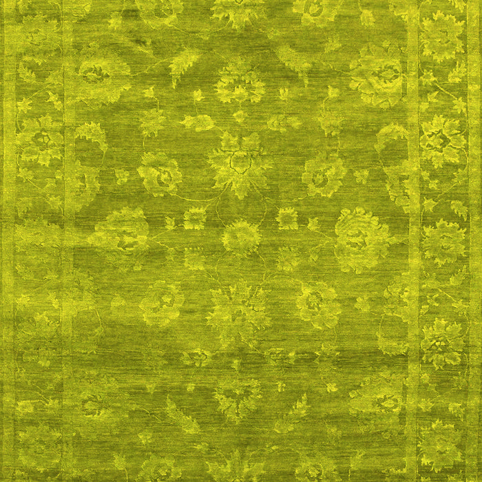 Machine Washable Persian Yellow Bohemian Rug, wshcon1276yw