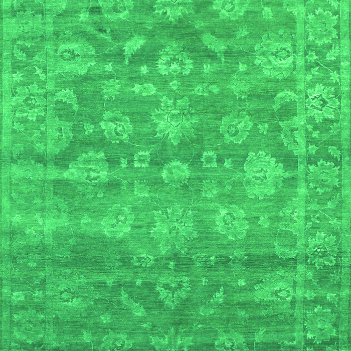 Serging Thickness of Machine Washable Persian Green Bohemian Area Rugs, wshcon1276grn