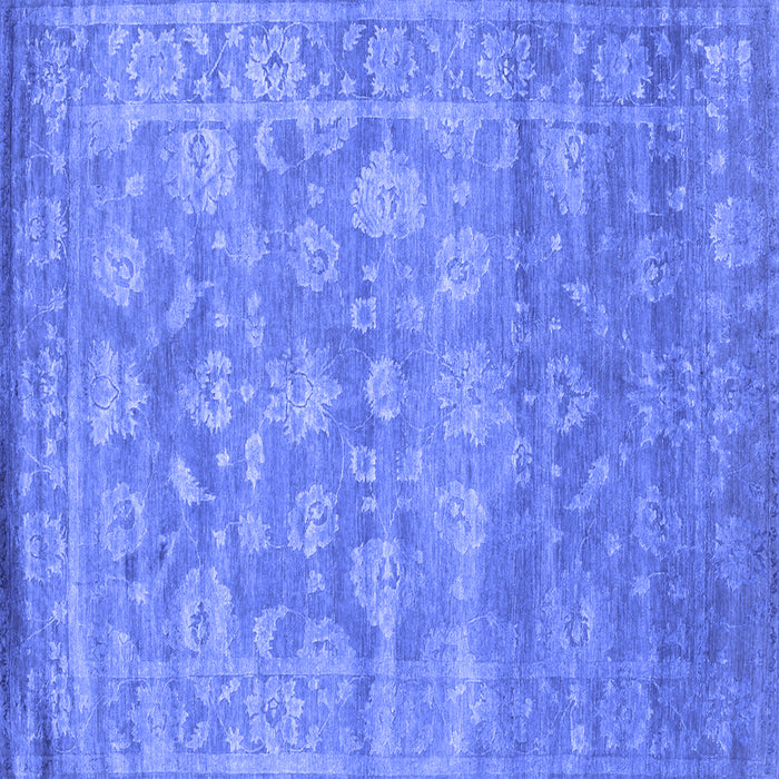 Square Machine Washable Persian Blue Bohemian Rug, wshcon1276blu