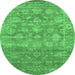 Round Persian Emerald Green Bohemian Rug, con1276emgrn