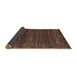 Thickness of Contemporary Chestnut Brown Modern Rug, con1277