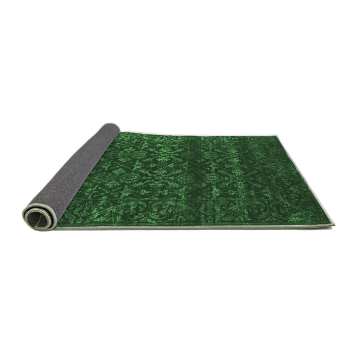 Sideview of Abstract Emerald Green Contemporary Rug, con1277emgrn