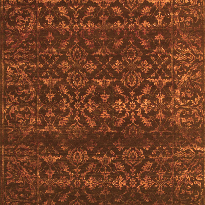 Abstract Orange Contemporary Rug, con1277org