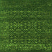 Serging Thickness of Abstract Green Contemporary Rug, con1277grn