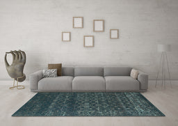 Machine Washable Abstract Light Blue Contemporary Rug in a Living Room, wshcon1277lblu