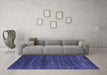 Machine Washable Abstract Blue Contemporary Rug in a Living Room, wshcon1277blu