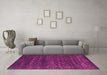 Machine Washable Abstract Pink Contemporary Rug in a Living Room, wshcon1277pnk