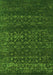 Abstract Green Contemporary Rug, con1277grn