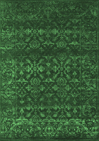 Abstract Emerald Green Contemporary Rug, con1277emgrn