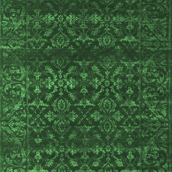 Machine Washable Abstract Emerald Green Contemporary Area Rugs, wshcon1277emgrn