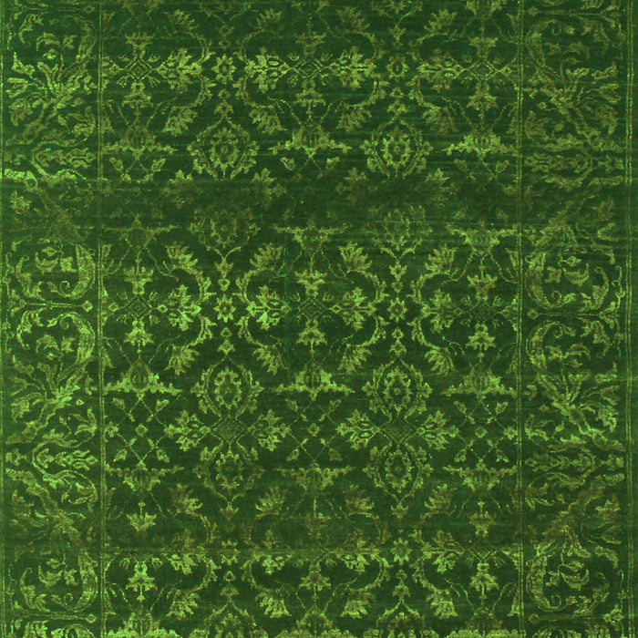 Serging Thickness of Machine Washable Abstract Green Contemporary Area Rugs, wshcon1277grn