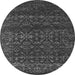 Square Abstract Gray Contemporary Rug, con1277gry