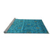 Sideview of Machine Washable Abstract Light Blue Contemporary Rug, wshcon1278lblu