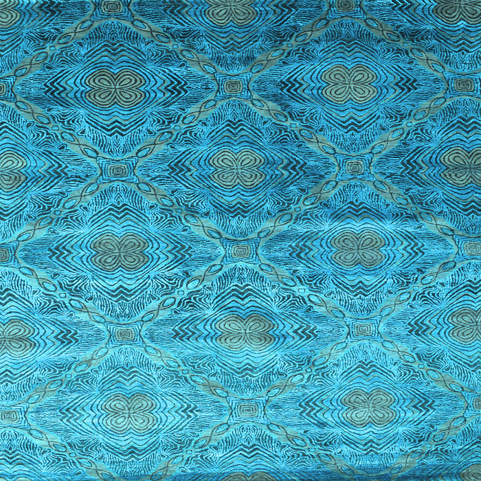 Square Abstract Light Blue Contemporary Rug, con1278lblu