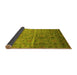 Sideview of Abstract Yellow Contemporary Rug, con1278yw