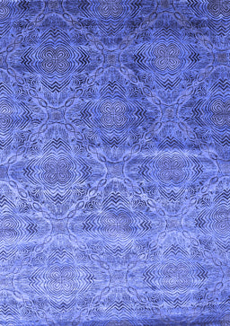 Abstract Blue Contemporary Rug, con1278blu