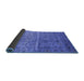 Sideview of Abstract Blue Contemporary Rug, con1278blu