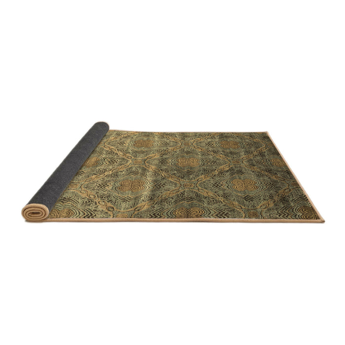 Sideview of Abstract Brown Contemporary Rug, con1278brn