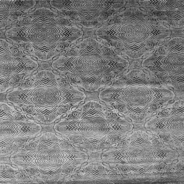 Round Machine Washable Abstract Gray Contemporary Rug, wshcon1278gry