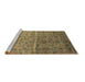 Sideview of Machine Washable Abstract Brown Contemporary Rug, wshcon1278brn