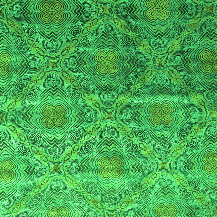 Serging Thickness of Machine Washable Abstract Green Contemporary Area Rugs, wshcon1278grn