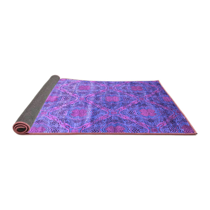 Sideview of Abstract Purple Contemporary Rug, con1278pur