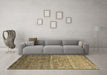 Machine Washable Abstract Brown Contemporary Rug in a Living Room,, wshcon1278brn