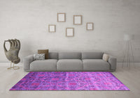 Machine Washable Abstract Pink Contemporary Rug, wshcon1278pnk