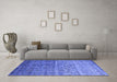 Machine Washable Abstract Blue Contemporary Rug in a Living Room, wshcon1278blu