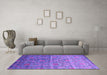 Machine Washable Abstract Purple Contemporary Area Rugs in a Living Room, wshcon1278pur