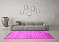 Machine Washable Abstract Pink Contemporary Rug, wshcon1279pnk