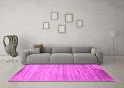 Machine Washable Abstract Pink Contemporary Rug in a Living Room, wshcon1279pnk