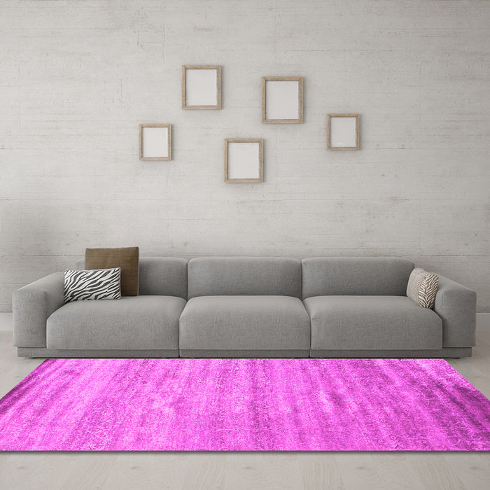 Machine Washable Abstract Pink Contemporary Rug in a Living Room, wshcon1279pnk