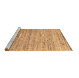 Sideview of Machine Washable Abstract Brown Contemporary Rug, wshcon1279brn