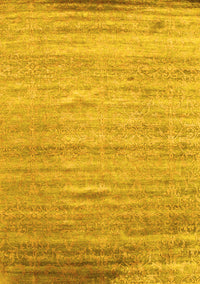 Abstract Yellow Contemporary Rug, con1279yw