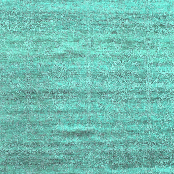 Abstract Turquoise Contemporary Rug, con1279turq