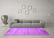 Machine Washable Abstract Purple Contemporary Area Rugs in a Living Room, wshcon1279pur