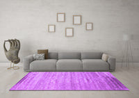 Machine Washable Abstract Purple Contemporary Rug, wshcon1279pur