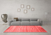 Machine Washable Abstract Red Contemporary Rug, wshcon1279red